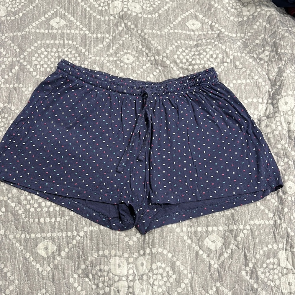 Polka-dot pajama shorts